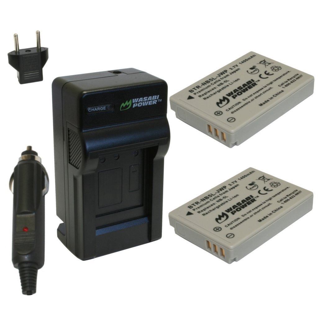 Wasabi Power 2 Pack Canon Nb 5l Nb5l Battery And Charger For Select