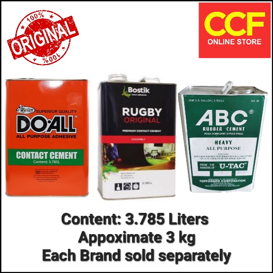 DO ALL Rugby Contact Cement ABC Rubber Cement Gallon ( Each Sold