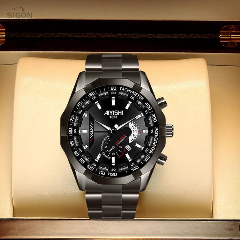 SIGON aiyishi men's business watch waterproof luminous quartz watch luxury  watch