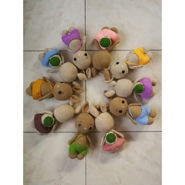 Crochet Bunny with Turtle Shell Bag | Shopee Philippines