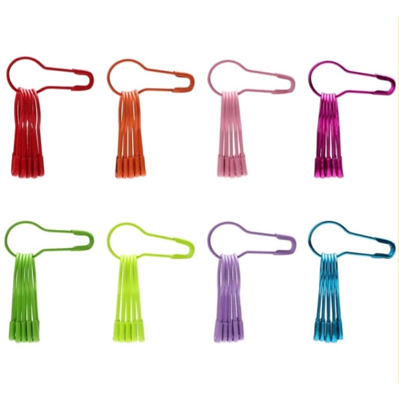 METAL Stitch Markers (Colored / Assorted) Sewing Markers Metal Gourd Colorful Locking Stitch