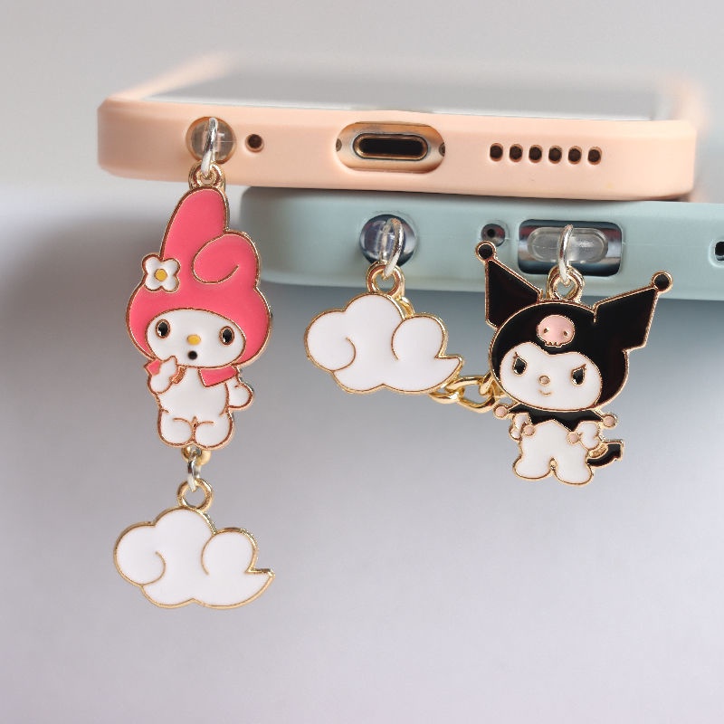 Mobile Phone Dust Plug Cartoon Cute Sanrio Kuromi Melody Universal