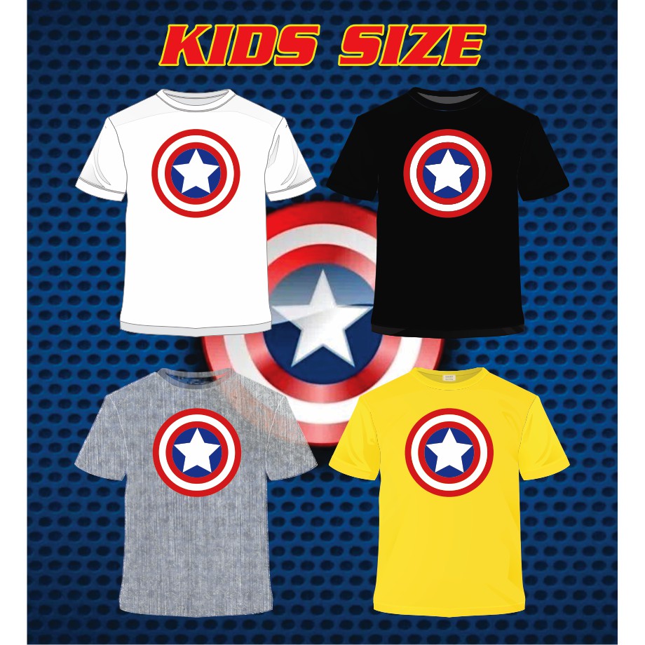 Captain America Marvel Tshirt for Kids Shopee Philippines