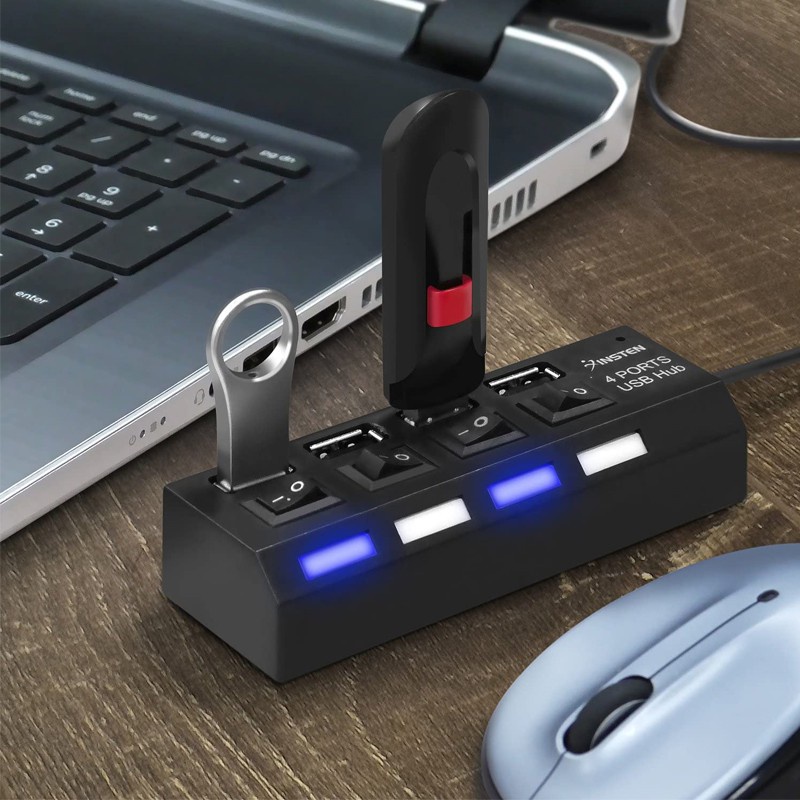 (C072) Usb Hub 4 Port On/Off Switch High speed | Shopee Philippines