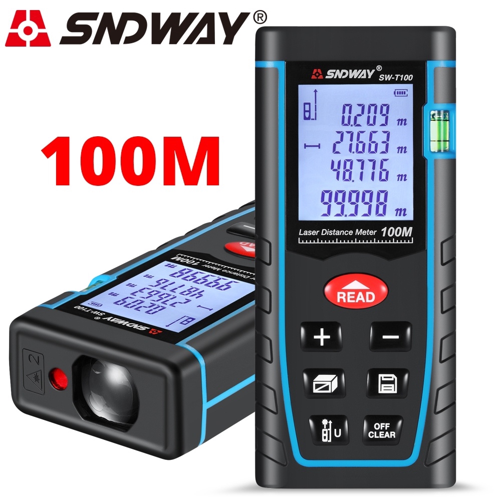 SNDWAY Laser Distance Meter Rangefinder Finder Build Measure Device ...
