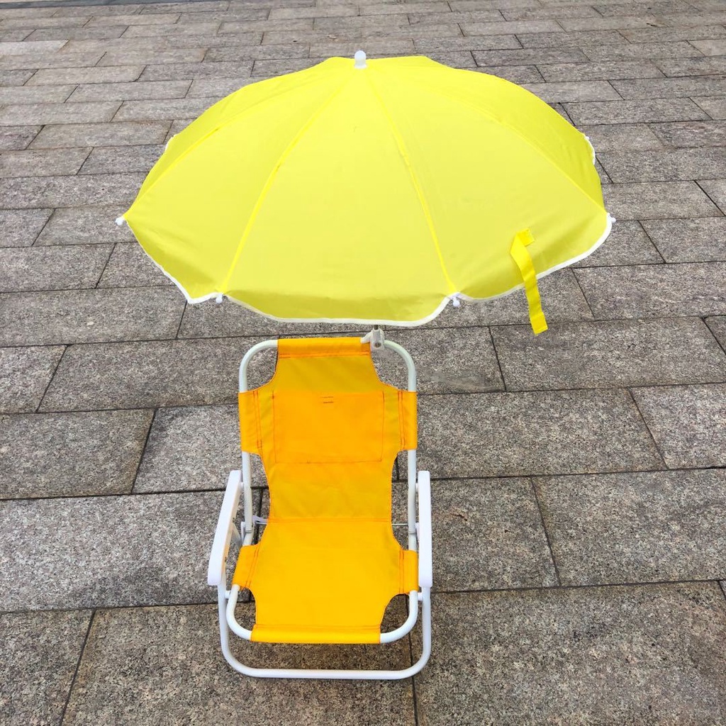 Children's Folding Beach Chair Picnic Chair With Umbrella Portable