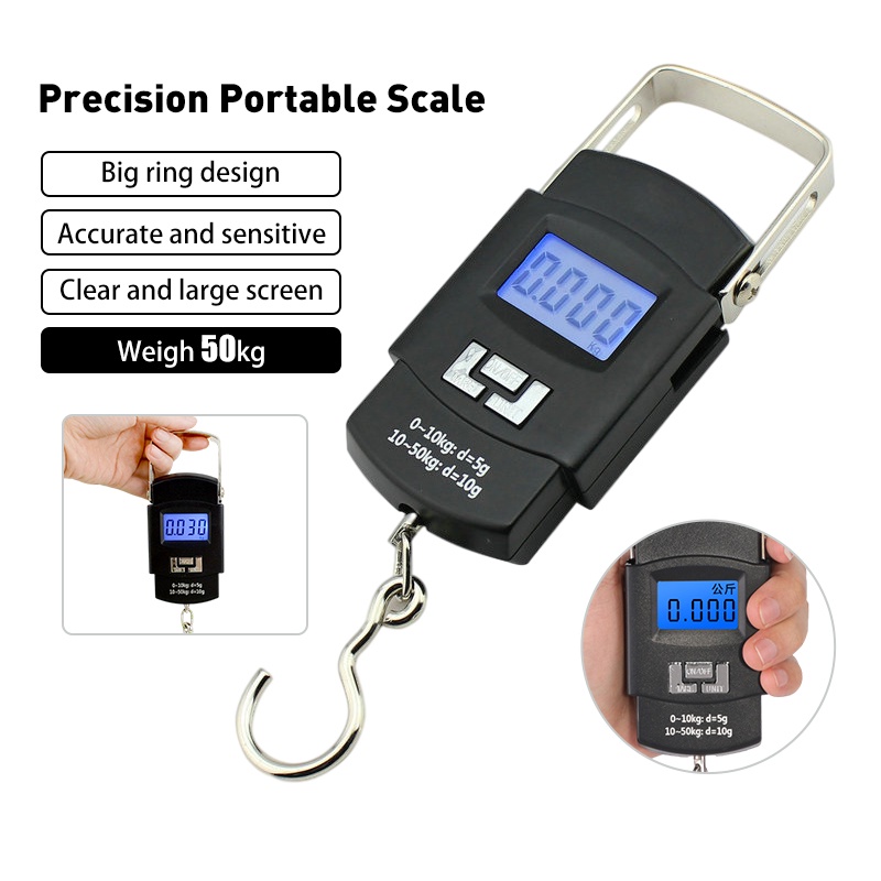 50kg Luggage Scale Weighing Scale Portable Electronic Hanging Digital ...