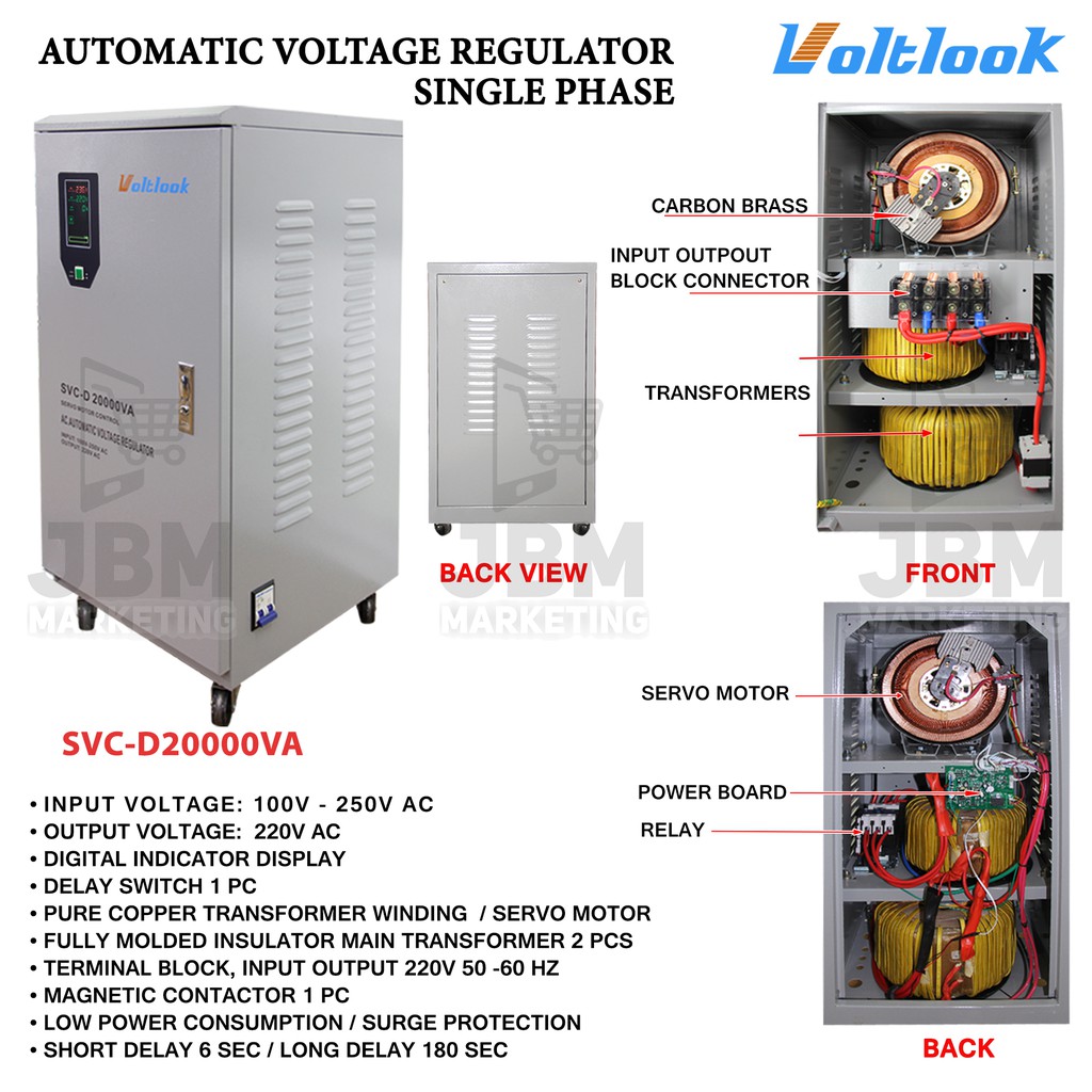 Voltlook AVR Automatic Voltage Regulator Digital Display Single Phase ...