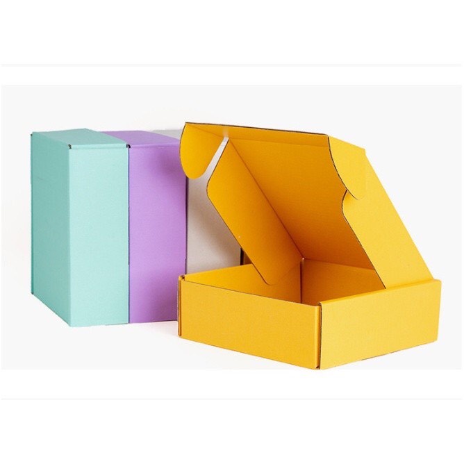 Full Colored Mailer Boxes Corrugated (5 pcs.) Red, Yellow, Purple, Mint