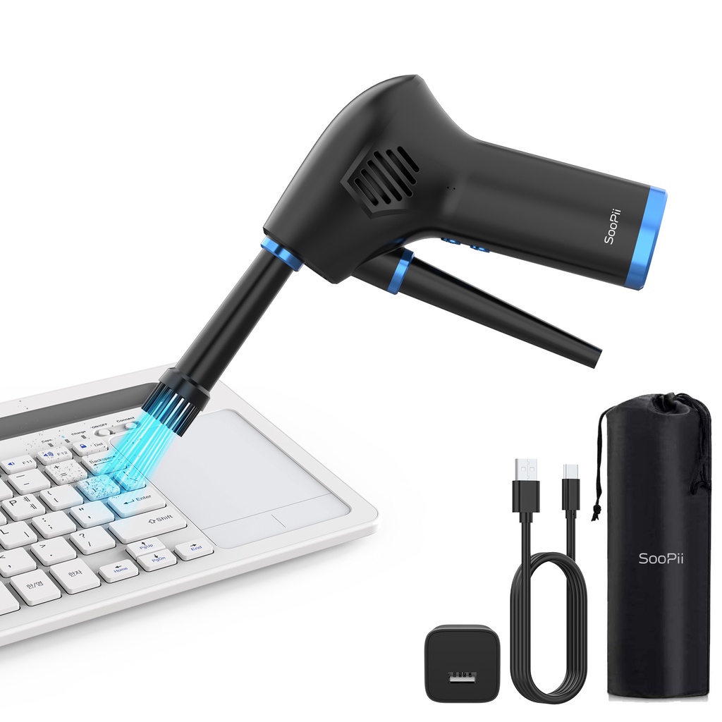 SooPii Cordless Air Duster for Computer Cleaning,Air Blower with