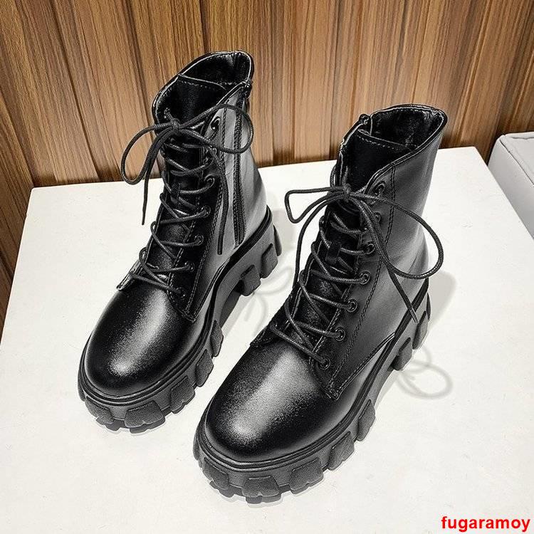 Large Size 35 43 Martin Boots Short Tube Leather Boots Women 41 Lace Up Short Boots Chelsea 9749