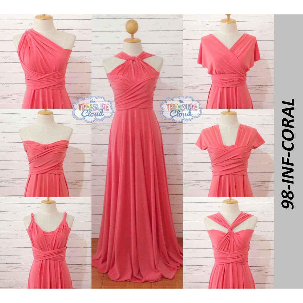 Coral pink infinity dress sale