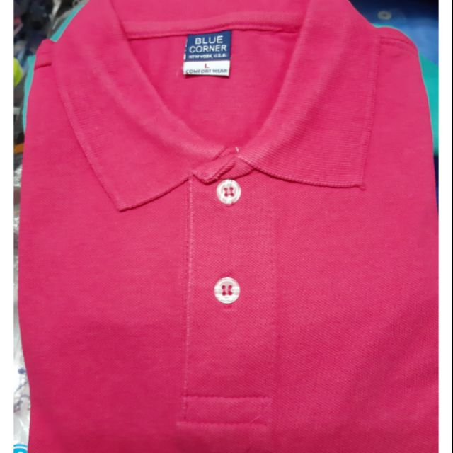 blue and pink polo