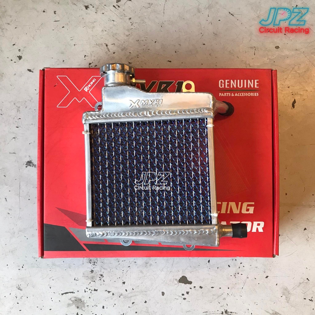 MVR1 2-ROW ALUMINUM RACING RADIATOR for AEROX v1 /NMAX v1 FREE COOLANT ...