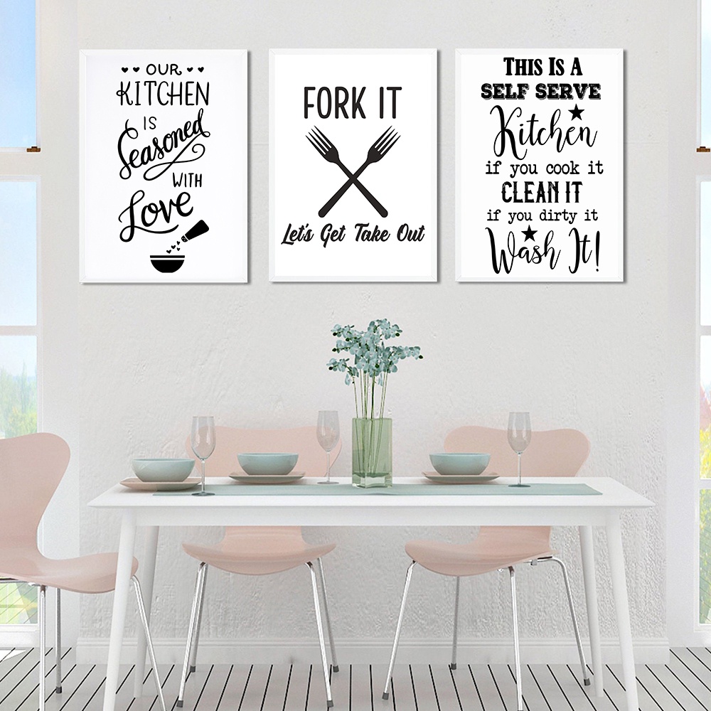 Funny Kitchen Signs Art Quote Print Posters Canvas Painting Kitchen ...
