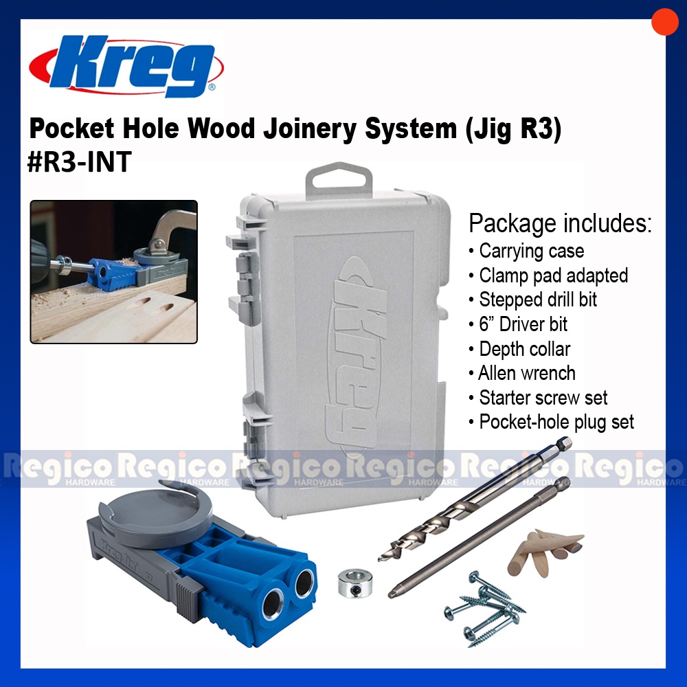 Kreg Jig R3 PocketHole Wood Joinery System (R3INT) Regico Hardware