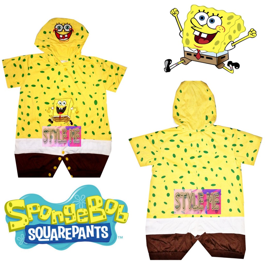 SPONGEBOB SQUAREPANTS CHARACTER COSTUME OVERALL FOR BABY | Shopee ...