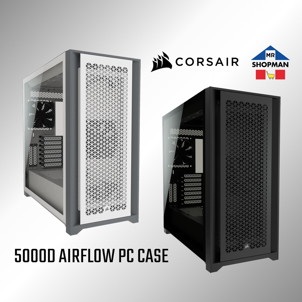 Corsair 5000D AIRFLOW Tempered Glass Mid-Tower ATX PC Case Black ...