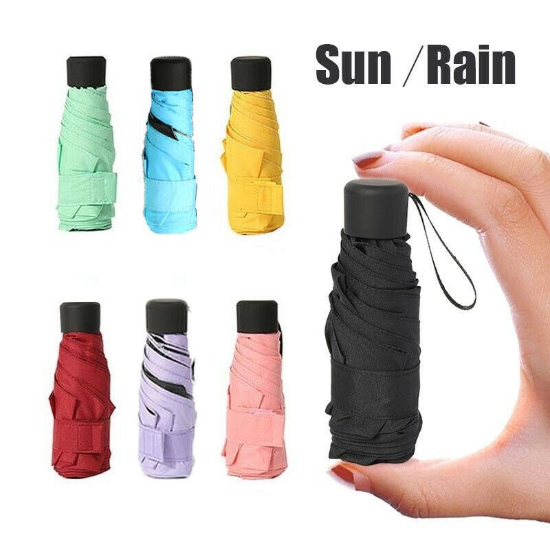 Travel Portable Mini Folding Umbrella / Compact Lightweight Mini Pocket ...