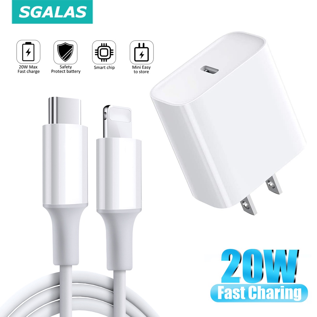 SGALAS PD 20W Charger Fast USB Charger Quick Charge Type-C Charger For ...