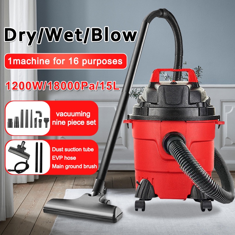 Vacuum Cleaner 15L Household Carpet Vacuum Cleaner 2 in 1 Wet and Dry ...
