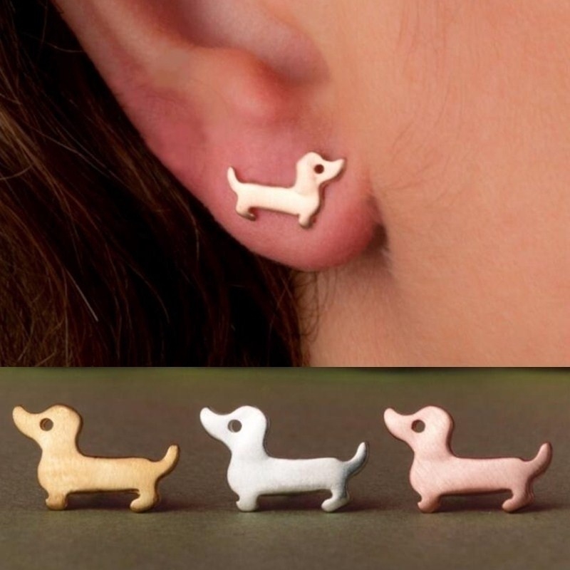 Vintage Hippie Tiny Dachshund Stud Earring Boho Dog Love Jewelry Earrings For Women Shopee Philippines