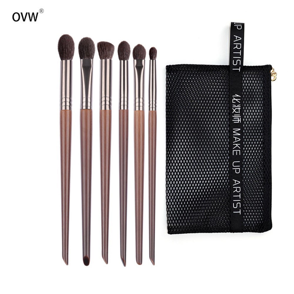 OVW Goat Hair Makeup Brush Set With Black Storage Bag XQ7810111219+XW ...