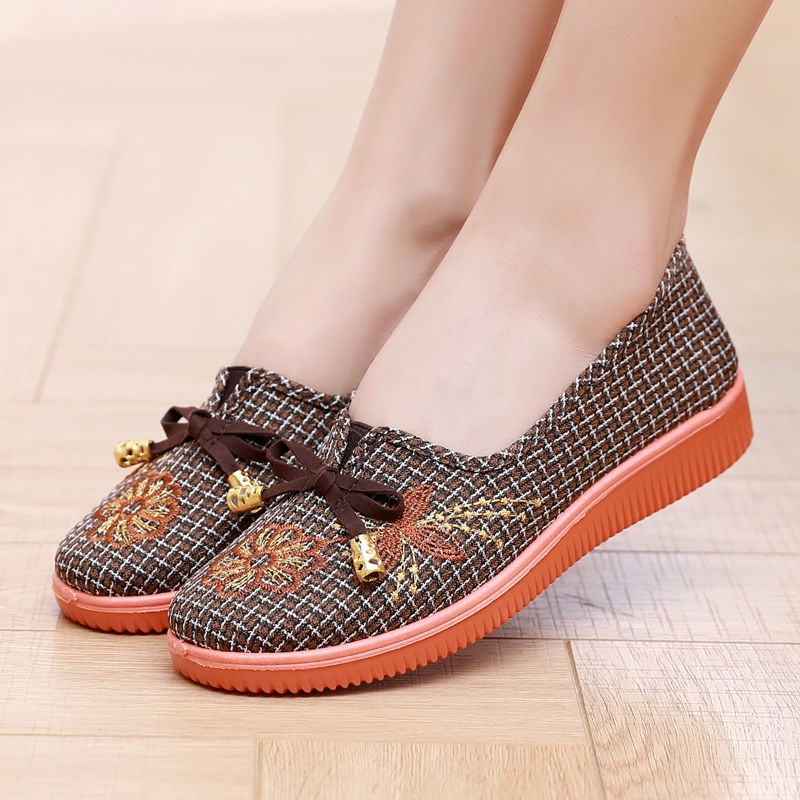 NEW ARRIVE Kasut Wanita Women Sport Breathable Mesh Fly Weaving Lightweight  Soft Sole Lazy Flats Shoes