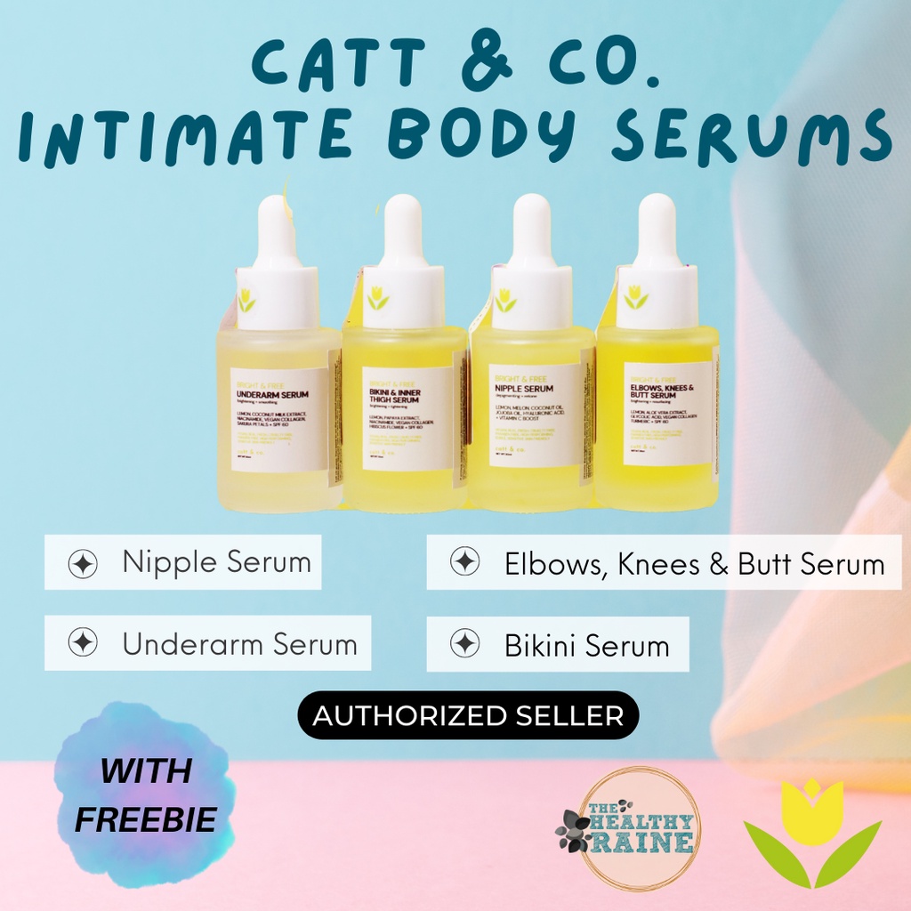 CATT & CO. Bikini Serum, Underarm Serum, Nipple Serum, Elbows, Knees & Butt  Serum WITH FREEBIE