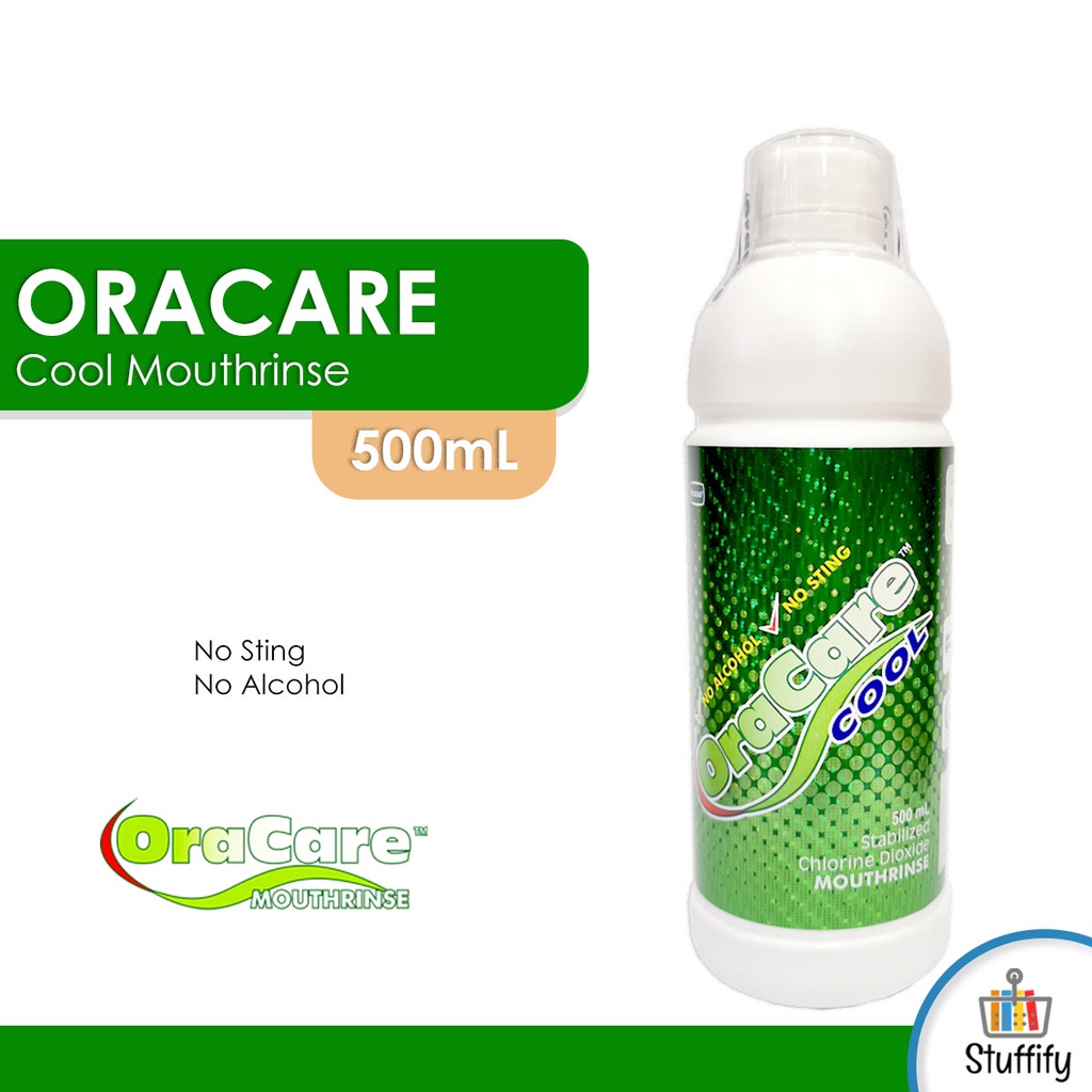 OraCare Cool Mouthrinse Mouthwash 500 mL, No Alcohol, No Burning