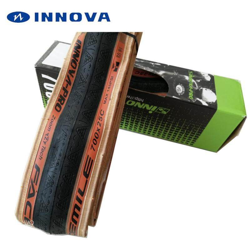 Free shipping INNOVA bicycle tire 700 700 x 23C 25C 27C 120TPI Kevlar anti puncture road bike tyres ultralight 210g Racing tires folding 700C one