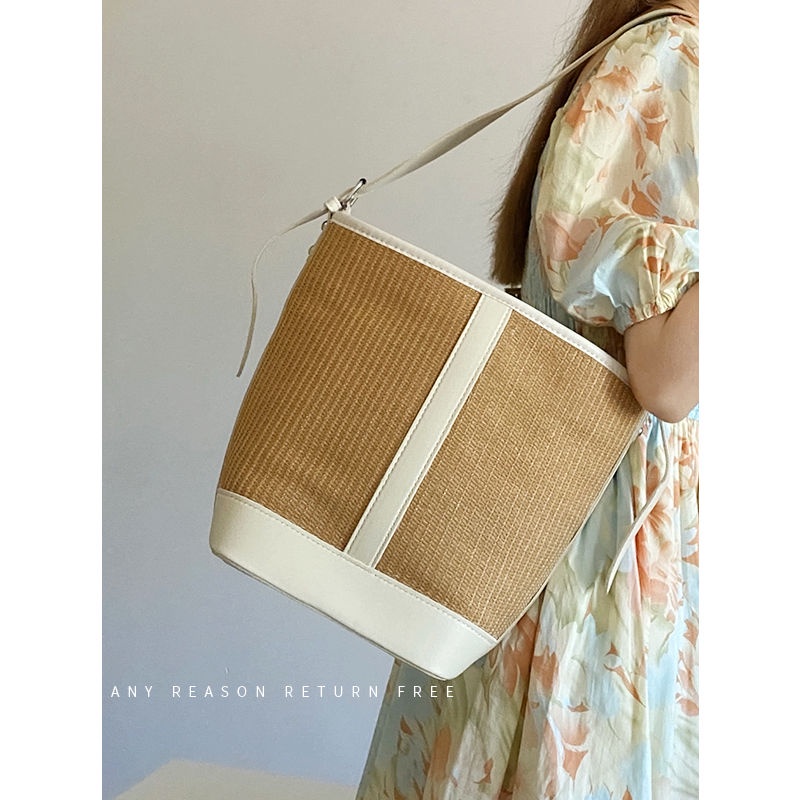 Straw Tote Bag For Women - Woven Beach Bag With Crossbody Strap, Summer Vacation Purse - View #6