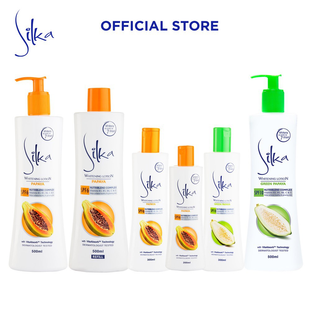 【In stock】Silka Green Papaya Lotion 500mL Shopee Philippines