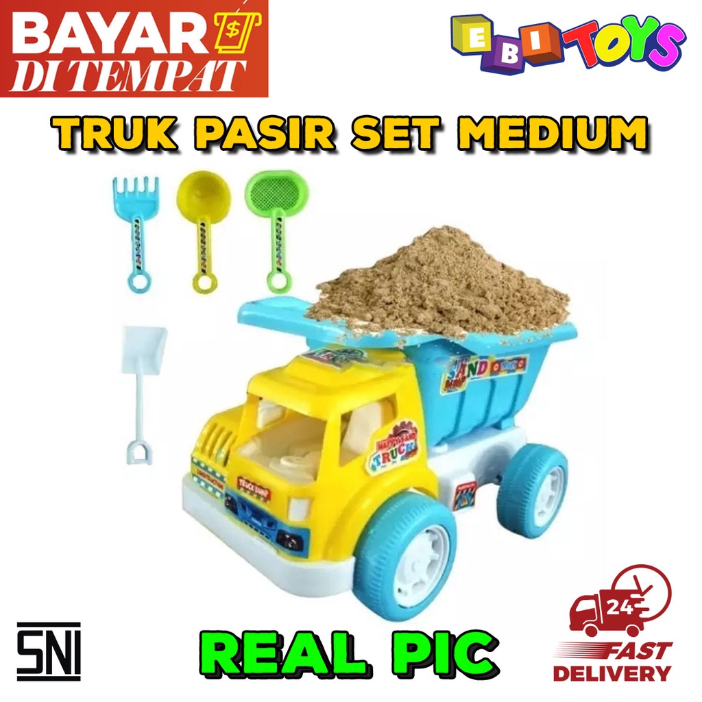 Toy Car Sand Truck Happy Sand Truck Happy Sand Dump Truck With Mold Set Shopee Philippines