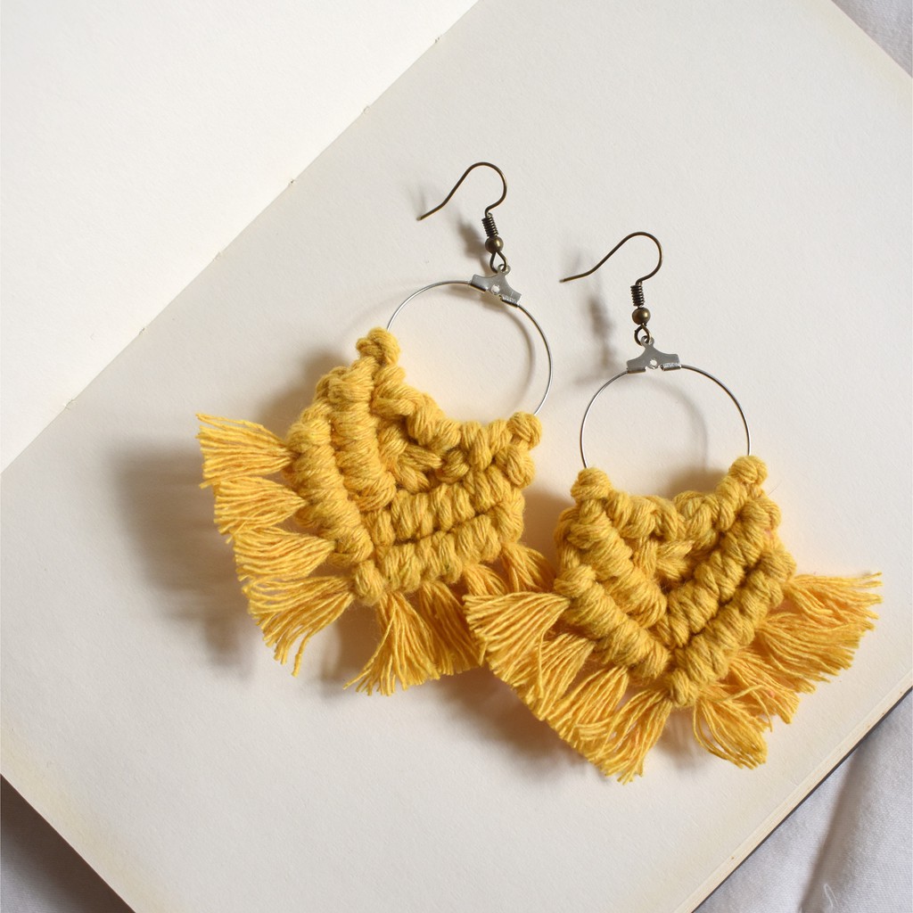 Macrame earrings description new arrivals