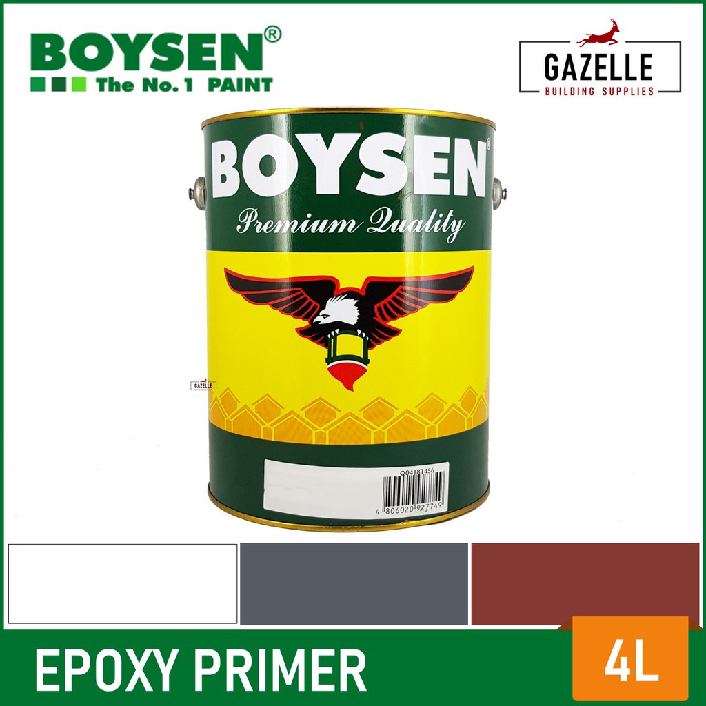 Boysen Epoxy Primer 4L w/ Curing Agent 3 Colors White / Red Oxide