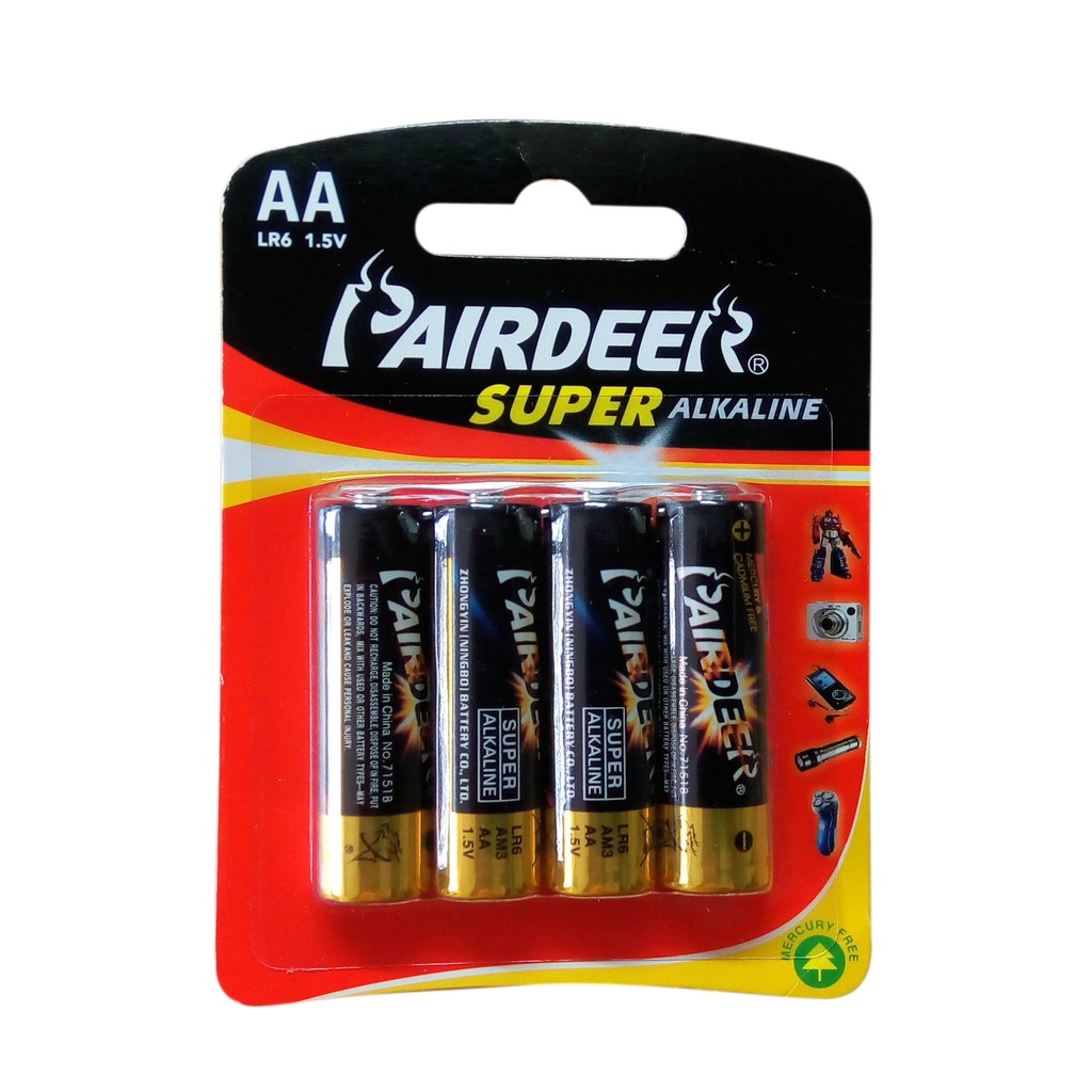 Pairdeer Super Alkaline AA by 4's | Shopee Philippines