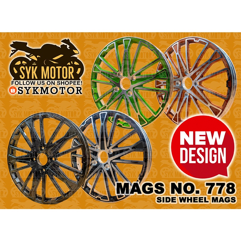 TRICYCLE PEDICAB SIDECAR SIDEWHEEL MAGS/RIMS SIZE 17 MAGS ONLY Shopee
