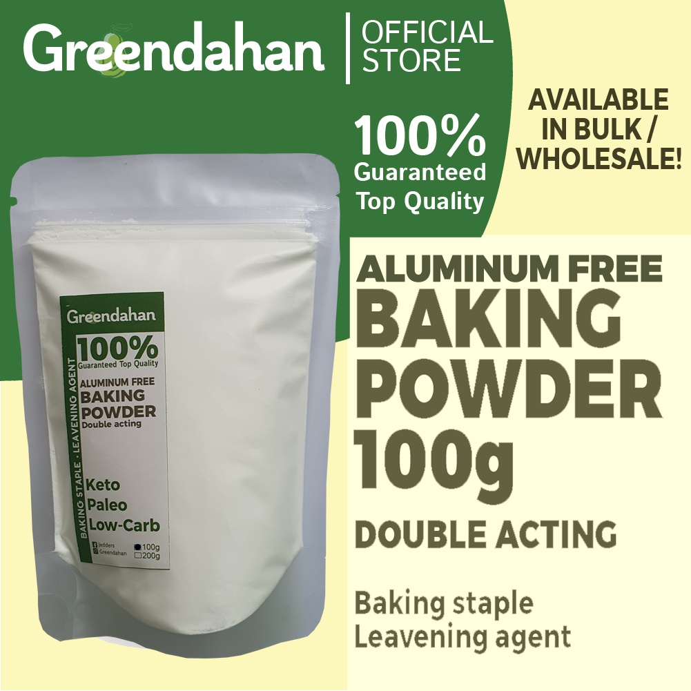 GREENDAHAN / Aluminum Free Baking Powder (Double Acting) 100g 200g NO CORN STARCH Shopee