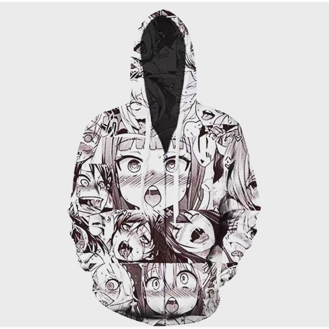 Ahegao 2024 zipper hoodie