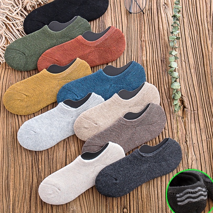 Men Socks Invisible Sock With Silicone Grip No Show Stockings NonSlip