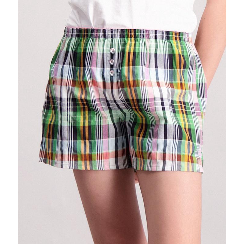 BENCH Ladies Boxer Shorts Pink Blue Green Checkered Shopee