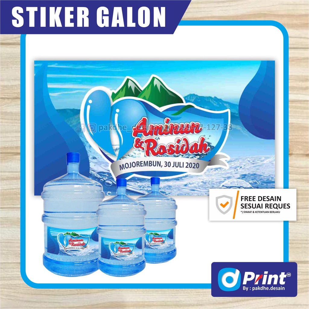 Gallon Labels/Gallon Stickers/Gallon Products/MINERAL Water Stickers