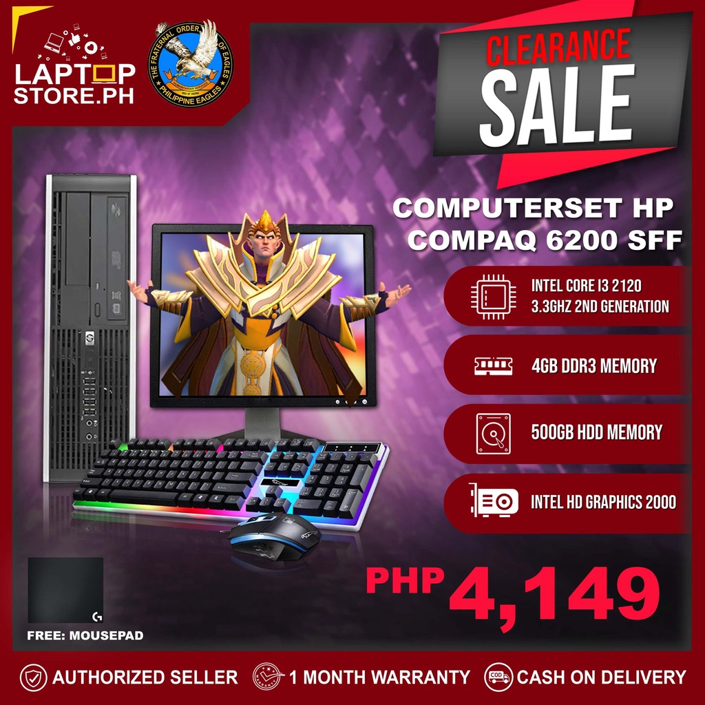 Computer Set Desktop Package ASSORTED BRAND CORE i3 2100 3.1ghz 8GB ...