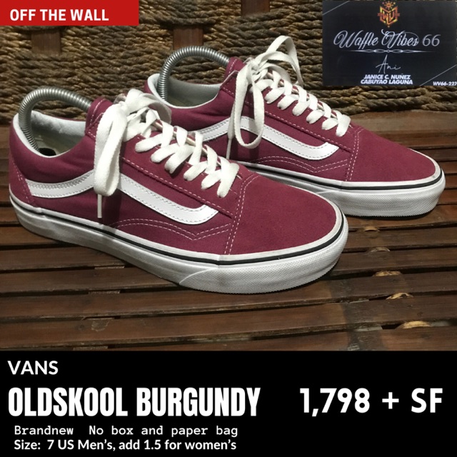 Vans old shop skool maroon philippines