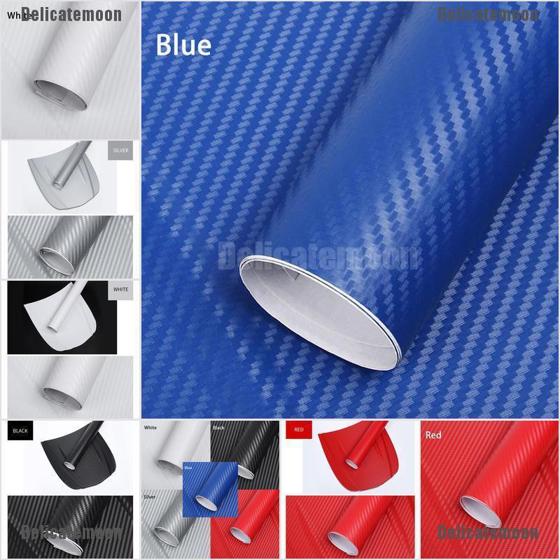 Delicatemoon 3D Carbon Fiber Vinyl Car Wrap Sheet Roll Film Sticker ...