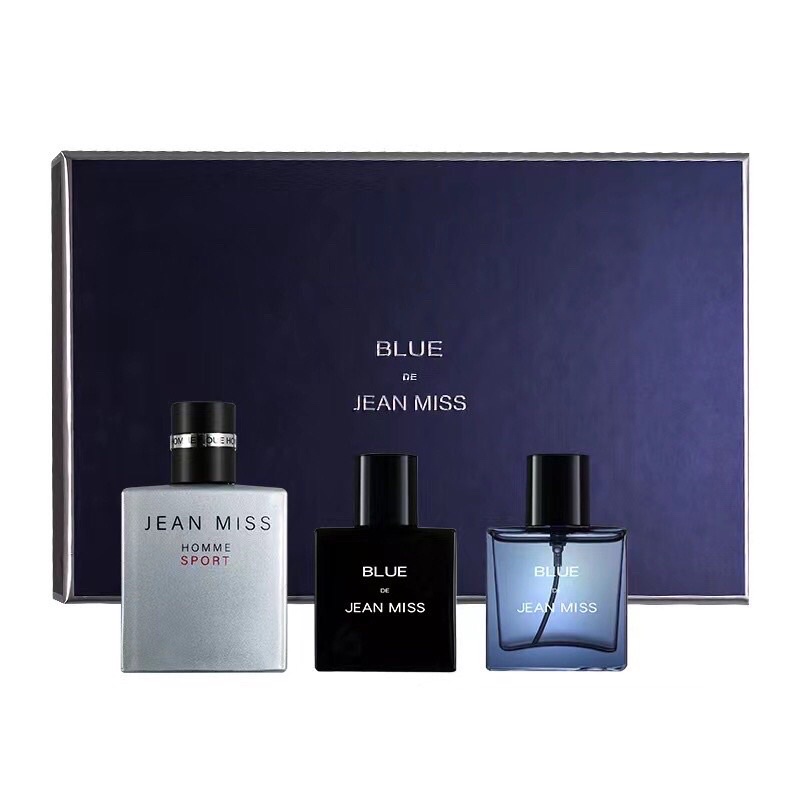 Fascinating blue men's perfume set marine gentleman cologne natural