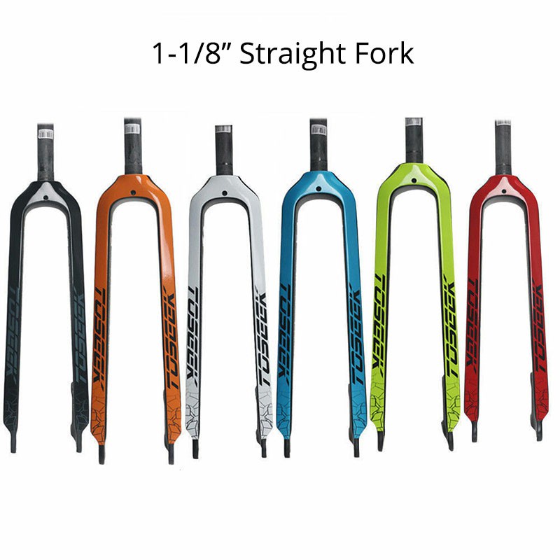 TOSEEK 1 1 8 Carbon MTB Bike Fork Disc Brake Rigid Forks