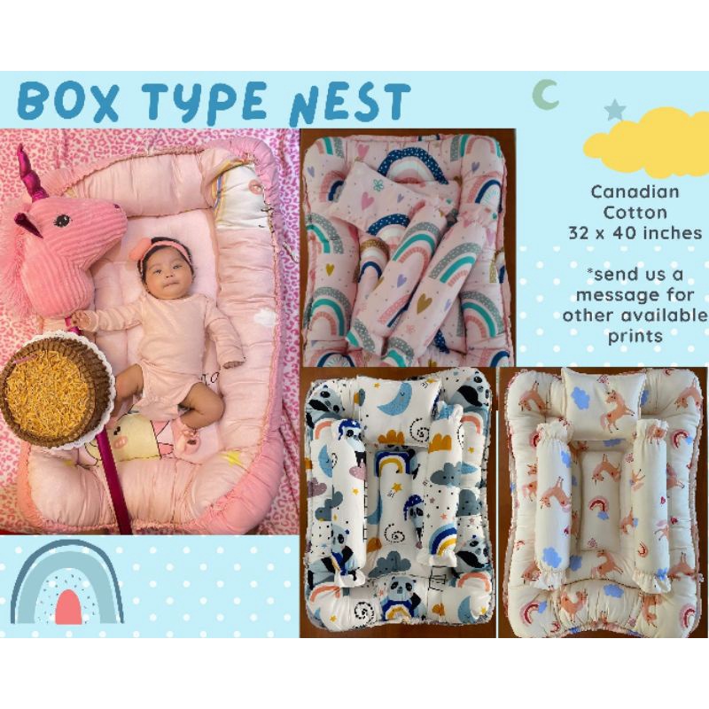 Customized SUPER JUMBO REVERSIBLE Baby Nest / Crib nest / Flatbed