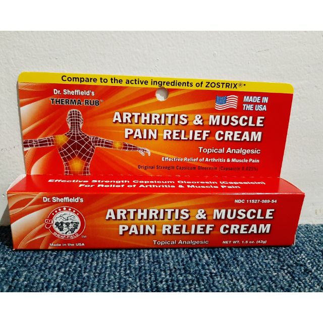 Dr. Sheffield's Arthritis & Muscle Pain Relief Cream Shopee Philippines
